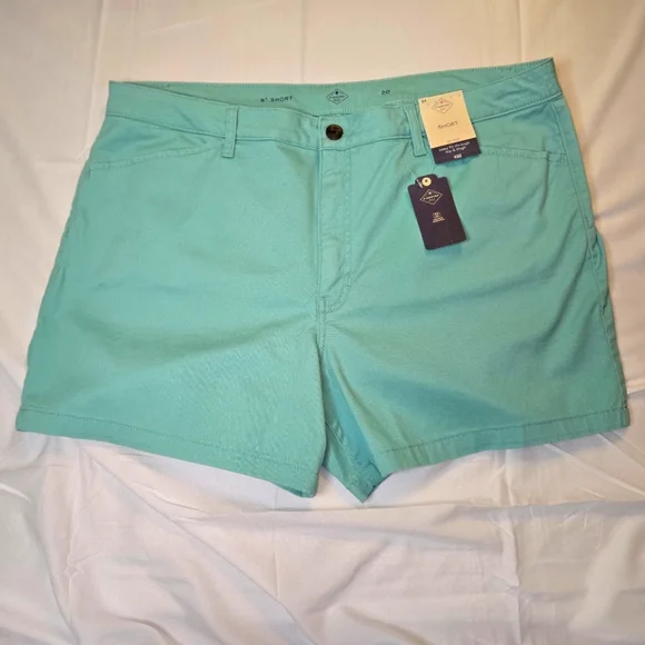 St Johns Bay Mid-Rise Tummy Control Shorts SIZE 20 COLOR Cascade GREEN, NWT - Picture 2 of 13